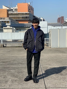 「チョコ色に染まれ」｜水野亘さん（メンズ・175cm）の冬コーディネート