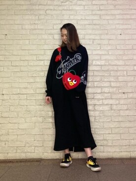 「トマトバード」｜rairaiさん（レディース・159cm）の冬コーディネート