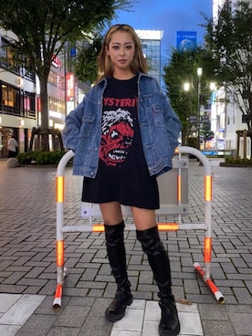「90'sコーデ」｜「アイテム（ジャケット/アウター）」を使った、rairaiさん（レディース・159cm）の夏コーディネート