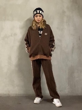 「アイテム（その他アウター、ブラウン系）」を使った、rairaiさん（レディース・159cm）の秋コーディネート
