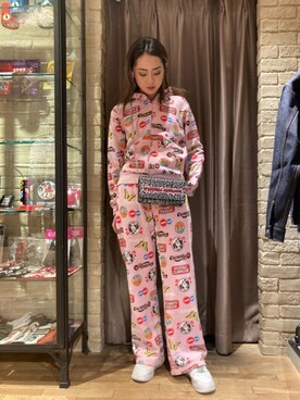 「らふこーで」｜「アイテム（スウェットパンツ）」を使った、rairaiさん（レディース・159cm）の春コーディネート
