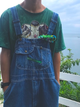 「チャイハネ（チャイハネ）のアイテム（Tシャツ/カットソー）」を使った、camoda☺︎さん（メンズ・176cm）の夏コーディネート