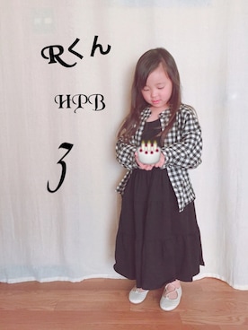 「アイテム（ラッピングキット）」を使った、uranさん（キッズ・100cm）の春コーディネート