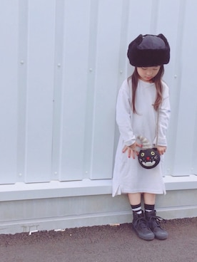 「F.O.KIDS（エフオーキッズ）のアイテム（ワンピース/ドレス）」を使った、uranさん（キッズ・100cm）の秋コーディネート