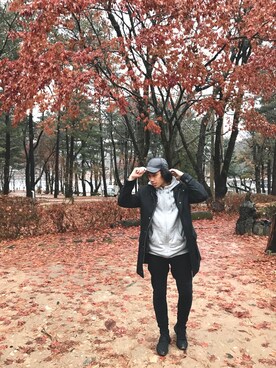 「menswear」｜「アイテム（ピーコート）」を使った、ashさん（メンズ・173cm）の冬コーディネート