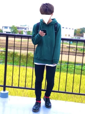 パーカーを使った 女子ウケ のメンズ人気ファッションコーディネート Wear