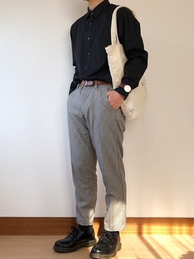 「Burner（バーナー）のアイテム（パンツ）」を使った、kumaさん（メンズ・168cm）の春コーディネート