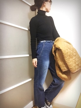 「スプリングSENSEOFPLACE」｜「アイテム（ダウンジャケット/コート）」を使った、cojico さん（レディース・160cm）の春コーディネート