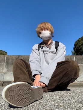 「Eddie Bauer（エディーバウアー）のアイテム（パンツ）」を使った、koyoさん（メンズ・175cm）の秋コーディネート