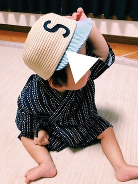 「petit main」｜「アイテム（浴衣）」を使った、nyaさん（キッズ・70cm）の夏コーディネート
