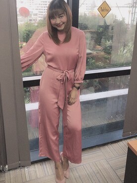 「STYLE」｜「アイテム（オールインワン・サロペット）」を使った、ミントさん（レディース・156cm）の春コーディネート