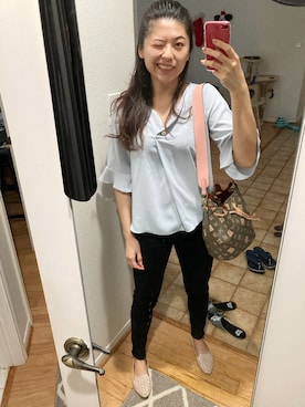 「blue」｜「アイテム（ハンドバッグ）」を使った、Pattyさん（レディース・165cm）の夏コーディネート