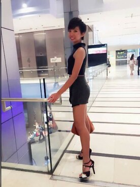 「Summit（サミット）のアイテム」を使った、munbae雯兒さん（レディース・165cm）の春コーディネート