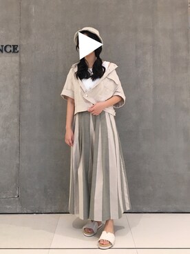 「initial（イニシャル）のアイテム（ブルゾン）」を使った、砍地さん（レディース・160cm）の夏コーディネート