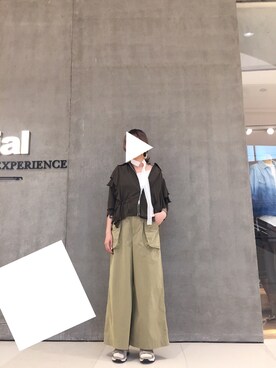 「initial（イニシャル）のアイテム（ブルゾン）」を使った、砍地さん（レディース・165cm）の夏コーディネート