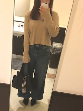 「TRES（トレ）のアイテム」を使った、しゃもじさん（レディース・158cm）の夏コーディネート