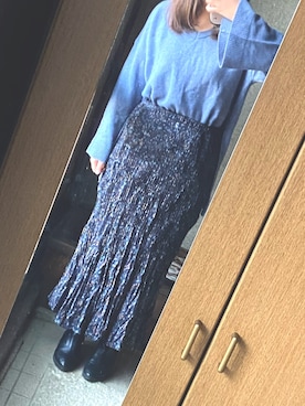 「LOWRYS FARM（ローリーズファーム）のサイドゴアブーツ　730777 （ブーツ）」を使った、しゃもじさん（レディース・158cm）の冬コーディネート