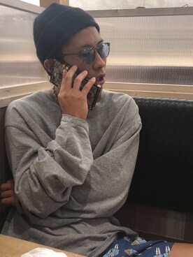 「RIPNDIP（リップンディップ）のアイテム（帽子）」を使った、りゅーやさん（メンズ・168cm）の夏コーディネート