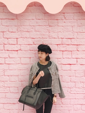 「travel」｜「アイテム（スラックス）」を使った、Irene_o0さん（レディース・168cm）の冬コーディネート