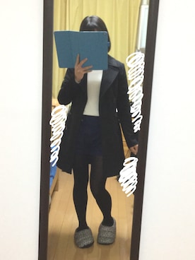 「CECIL McBEE（セシルマクビー）のアイテム（ピーコート）」を使った、nana yoshiokaさん（レディース・163cm）の冬コーディネート