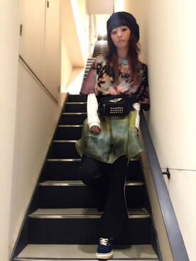 「RNA」｜「アイテム（キャスケット）」を使った、RISA☻さん（レディース・164cm）の春コーディネート