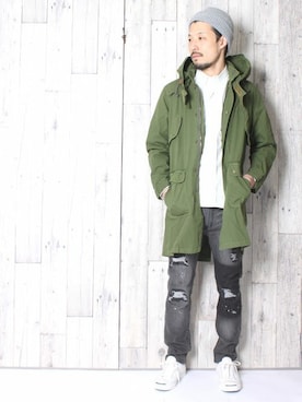 「grn」｜「アイテム（ジャケット/アウター）」を使った、中山　直さん（メンズ・174cm）の冬コーディネート