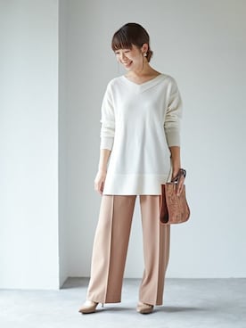 「A VACATION（アヴァケーション）のアイテム」を使った、nano・universe lady's　STAFFさん（レディース・158cm）の冬コーディネート