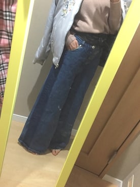 「OLIVE des OLIVE（オリーブデオリーブ）のアイテム（MA-1）」を使った、mikuさん（レディース・154cm）の冬コーディネート