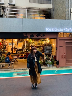 「GAP（ギャップ）のアイテム（トレンチコート）」を使った、Yuu 🐰さん（レディース・158cm）の冬コーディネート
