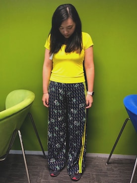 「MOMA（モマ）のアイテム（パンツ）」を使った、🇹🇩宛騁🇹🇼さん（レディース・160cm）の夏コーディネート