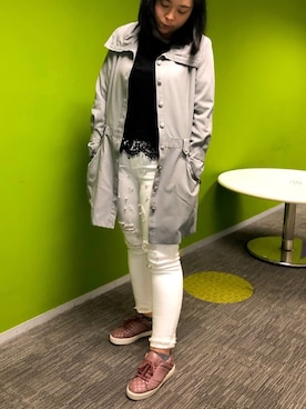 「MOMA（モマ）のアイテム（パンツ）」を使った、🇹🇩宛騁🇹🇼さん（レディース・160cm）の秋コーディネート