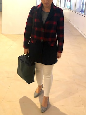 「MOMA（モマ）のアイテム（ジャケット/アウター）」を使った、🇹🇩宛騁🇹🇼さん（レディース・160cm）の冬コーディネート