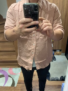 「NANO universe（ナノユニバース）の《汗染み防止》Anti Soaked ヘビーVネックTシャツ（Tシャツ/カットソー）」を使った、kazu3740さん（メンズ・170cm）の秋コーディネート