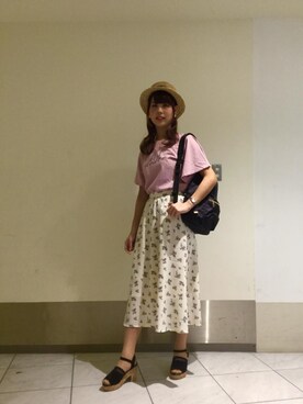 マジェスティックレゴン天王寺ミオ店スタッフさん（レディース・156cm）の春コーディネート