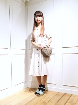 マジェスティックレゴン天王寺ミオ店スタッフさん（レディース・156cm）の春コーディネート