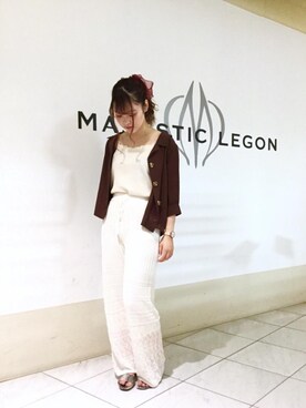 マジェスティックレゴン天王寺ミオ店スタッフさん（レディース・156cm）の夏コーディネート