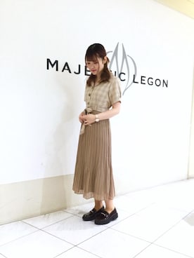 マジェスティックレゴン天王寺ミオ店スタッフさん（レディース・156cm）の夏コーディネート
