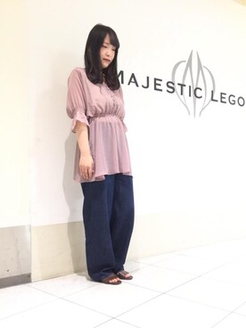 マジェスティックレゴン天王寺ミオ店スタッフさん(レディース・156cm)の夏コーディネート