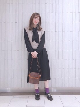 マジェスティックレゴン天王寺ミオ店スタッフさん（レディース・156cm）の秋コーディネート