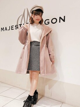 「フードコート」｜「アイテム（その他シューズ）」を使った、マジェスティックレゴン天王寺ミオ店スタッフさん（レディース・156cm）の秋コーディネート