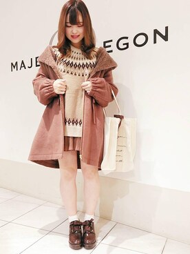 「フードコート」｜「アイテム（その他シューズ）」を使った、マジェスティックレゴン天王寺ミオ店スタッフさん（レディース・156cm）の秋コーディネート
