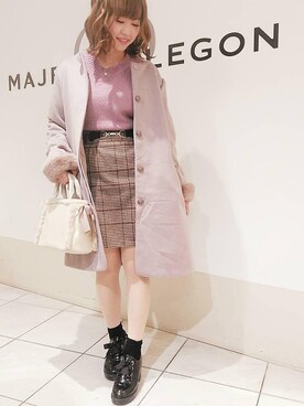 「ボリュームヒール」｜マジェスティックレゴン天王寺ミオ店スタッフさん（レディース・156cm）の冬コーディネート
