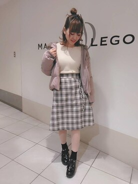 「ボリュームヒール」｜マジェスティックレゴン天王寺ミオ店スタッフさん（レディース・156cm）の冬コーディネート