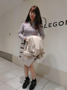 「ボリュームヒール」｜マジェスティックレゴン天王寺ミオ店スタッフさん（レディース・156cm）の冬コーディネート