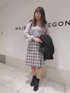 マジェスティックレゴン天王寺ミオ店スタッフさん（レディース・156cm）の冬コーディネート