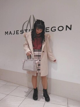 マジェスティックレゴン天王寺ミオ店スタッフさん（レディース・156cm）の冬コーディネート
