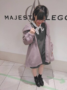 マジェスティックレゴン天王寺ミオ店スタッフさん（レディース・156cm）の冬コーディネート