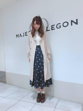 「新作」｜「アイテム（トレンチコート）」を使った、マジェスティックレゴン天王寺ミオ店スタッフさん（レディース・156cm）の冬コーディネート