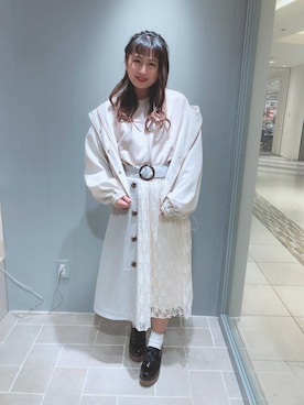 「新生活」｜「アイテム（スウェット）」を使った、マジェスティックレゴン天王寺ミオ店スタッフさん（レディース・156cm）の冬コーディネート