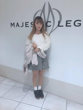 「ショッピング」｜「アイテム（その他シューズ）」を使った、マジェスティックレゴン天王寺ミオ店スタッフさん（レディース・156cm）の春コーディネート